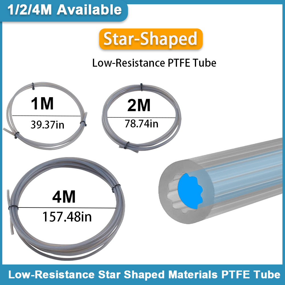 Ptfe Tape Thread - อัปเกรดสำหรับ BambuLab AMS Creality วัสดุรูปดาวความต้านทานต่ำ ท่อ