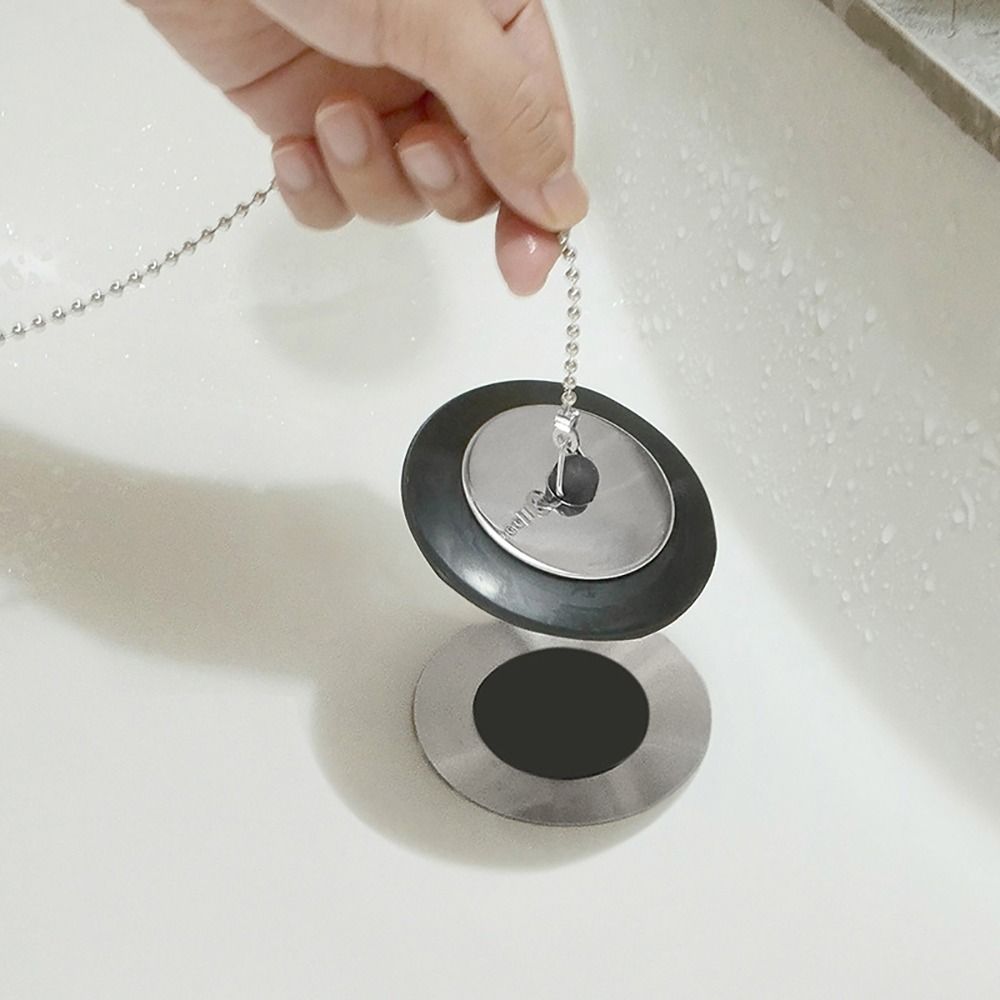1 ชิ้นยางทนทานอ่างพร้อมโซ่ Uni - Drain Pipe Clip บทวิจารณ์และราคา